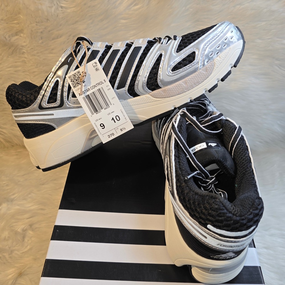 adidas Adistar Control 5 Men's 9 Women's 10 Black Silver KI6120 New - Picture 5 of 10